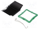 Heatsink: extruded; grilled; black; L: 40mm; W: 40mm; H: 14.5mm