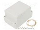 Enclosure: multipurpose; X: 85mm; Y: 125mm; Z: 70mm; Ritec; IP65