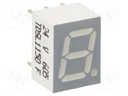 Display: LED; 7-segment; 7mm; 0.28"; No.char: 1; orange-red; anode