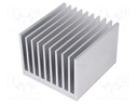 Heatsink: extruded; grilled; natural; L: 100mm; W: 95mm; H: 70mm