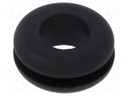 Grommet; black; UL94HB; TPR