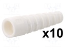 Strain relief; RG58; white; Application: BNC plugs; 10pcs.