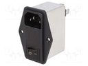 Connector: AC supply; socket; male; 2A; 250VAC; IEC 60320; -25÷85°C