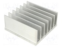 Heatsink: extruded; grilled; L: 80mm; W: 78mm; H: 35mm; aluminium