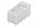 Relay: electromagnetic; DPDT; Ucoil: 5VDC; 1A/120VAC; 2A/30VDC; 3A