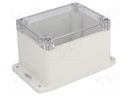 Enclosure: multipurpose; X: 90mm; Y: 115mm; Z: 80mm; polycarbonate