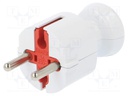 Connector: AC supply; plug; Layout: 2P; Type: round,Uni-Schuko