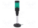 Signaller: signalling column; continuous light; Colour: green