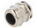 Cable gland; IP68; Mat: brass; Body plating: nickel