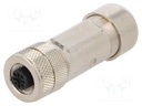 Plug; M12; PIN: 5; female; B code-Profibus; for cable; straight