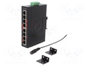 Industrial module: switch Ethernet; unmanaged; 12÷48VDC; RJ45