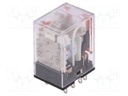 Relay: electromagnetic; DPDT; Ucoil: 120VAC; 7A/220VAC; 7A/24VDC