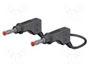 Test lead; 32A; 4mm banana plug-4mm banana plug; Len: 1.5m; black