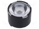 LED lens; round; Mat: PMMA plexiglass; transparent; 25÷38°; Ø: 10mm