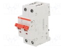 Switch-disconnector; Poles: 2; DIN; 16A; 400VAC; SD200; IP20