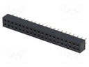 Socket; pin strips; female; PIN: 40; straight; 2mm; THT; 2x20