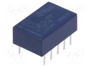 Relay: electromagnetic; DPDT; Ucoil: 5VDC; 0.5A/125VAC; 1A/30VDC