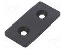 Flat bar; for profiles; W: 40mm; L: 80mm; steel; Colour: black