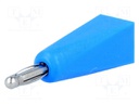 Plug; 2mm banana; 5A; blue; Connection: soldering