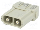 Connector: HAN; module; male; Han Modular 40A; PIN: 2; 40A; 1000V