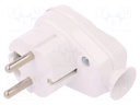 Connector: AC supply; plug; Layout: 2P+PE; white; 250VAC; 16A; PIN: 3