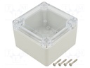 Enclosure: multipurpose; X: 90mm; Y: 90mm; Z: 60mm; ZP; ABS; gasket