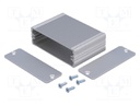 Enclosure: with panel; AKG; X: 71mm; Y: 50mm; Z: 24mm; aluminium; grey