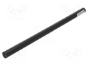 Mount.elem: rod; Ø: 25mm; L: 500mm; black; Length tolerance: 0; +1mm