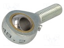 Ball joint; 12mm; Thread: M12; Mat: brass,steel; Pitch: 1,75