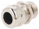 Cable gland; with earthing; M20; IP68; Mat: brass