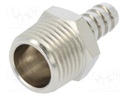 Metal connector; threaded; G 1/2"; Mat: nickel plated brass