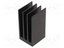 Heatsink: extruded; grilled; black; L: 37.5mm; W: 35mm; H: 70mm