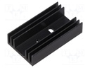 Heatsink: extruded; TO220; black; L: 50mm; W: 29mm; H: 12mm; 9.5K/W