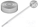 Wire; stranded; Cu; 1x0,04mm2; PVC; white; 60V; -5÷85°C; 10m