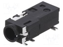 Socket; Jack 3,5mm; female; stereo; with on/off switch; ways: 4