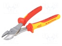 Pliers; insulated,side,cutting; 200mm