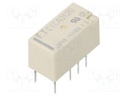 Relay: electromagnetic; DPDT; Ucoil: 12VDC; 0.3A/125VAC; 1A/30VDC