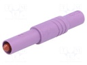 Plug; 4mm banana; 24A; 1kV; violet; screw