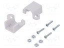 Bracket; white; Pcs: 2; Holder mat: plastic; Dim: 26.6x17.3x11.5mm