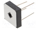 Bridge rectifier: single-phase; Urmax: 600V; If: 15A; Ifsm: 300A