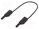 Test lead; PVC; 0.25m; black; 19A; 1kV; Cond.cross sec: 1mm2