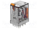 Relay: electromagnetic; 4PDT; Ucoil: 24VAC; 7A/250VAC; 7A/30VDC