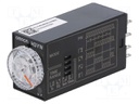 Timer; 0,1s÷10min; DPDT; 250VAC/5A; 24VDC; socket; -10÷55°C; PIN: 8