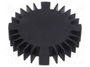 Heatsink; LED; Ø: 70mm; H: 15mm; Colour: black