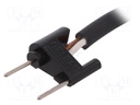 Cable with plug; 24VDC; 230VAC; -20÷55°C; Colour: black; 5m