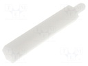 Screwed spacer sleeve; hexagonal; polyamide; M3; M3; 30mm