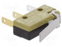 Microswitch SNAP ACTION; with lever; SPDT; ON-(ON); Pos: 2