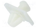 Moulding clip; 10pcs; Mercedes; OEM: 19884481; polyamide; natural