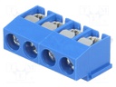 PCB terminal block; angled 90°; 5mm; ways: 4; on PCBs; 2.5mm2; 8A