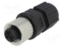 Plug; M12; PIN: 3; female; A code-DeviceNet / CANopen; for cable